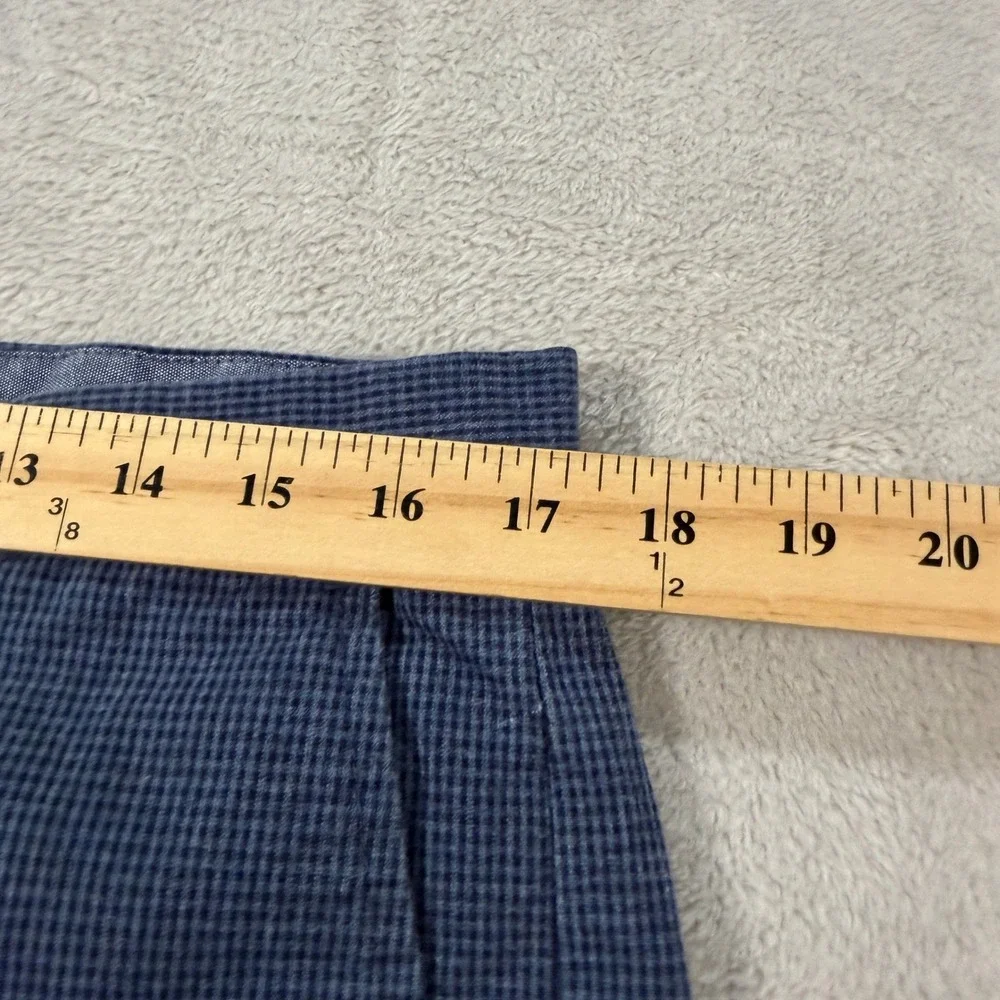 Banana Republic Aiden Fit Pants Mens 34x30 Blue Houndstooth Cotton Chinos Slacks